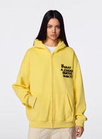 Achock Floral Patch Embroidered Zip Up Hoodie