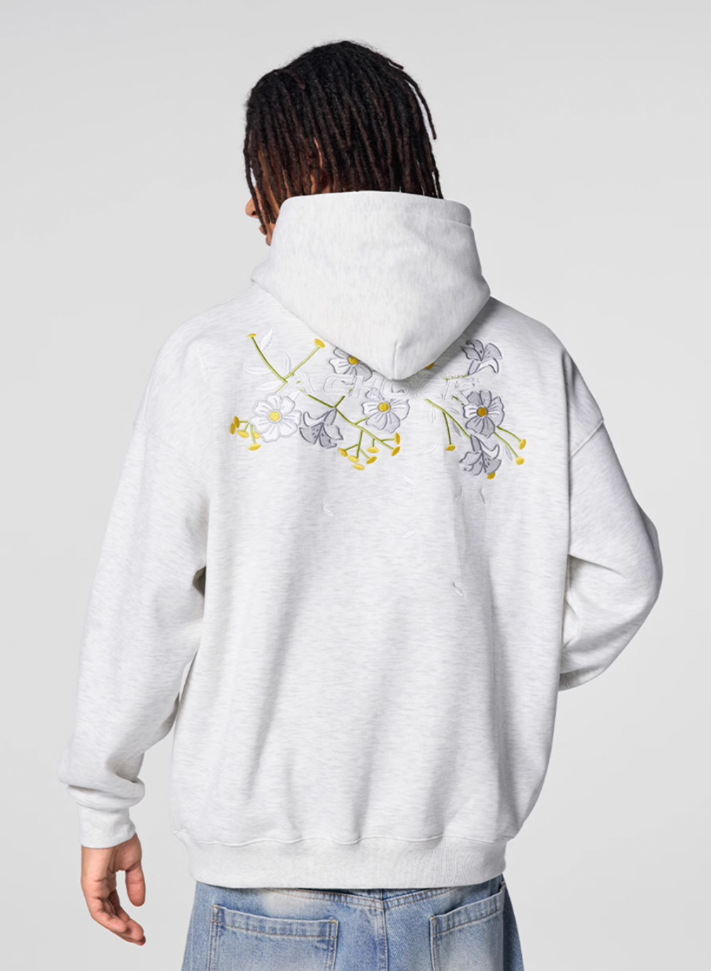 Achock Flower Logo Embroidered Hoodie