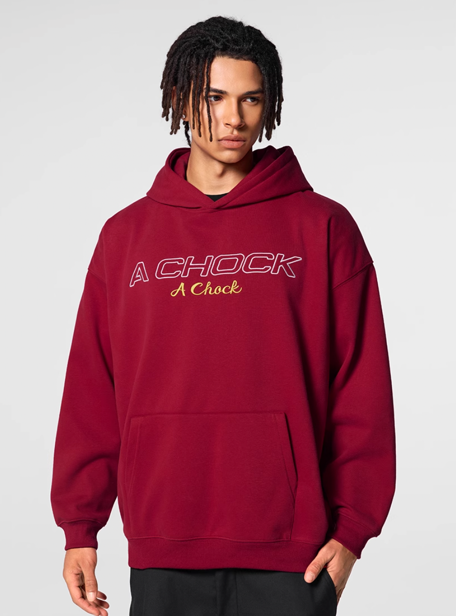 Achock Flower Logo Embroidered Hoodie