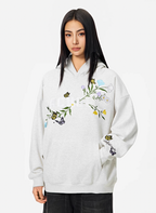 Achock Flowers & Butterflies Embroidered Hoodie