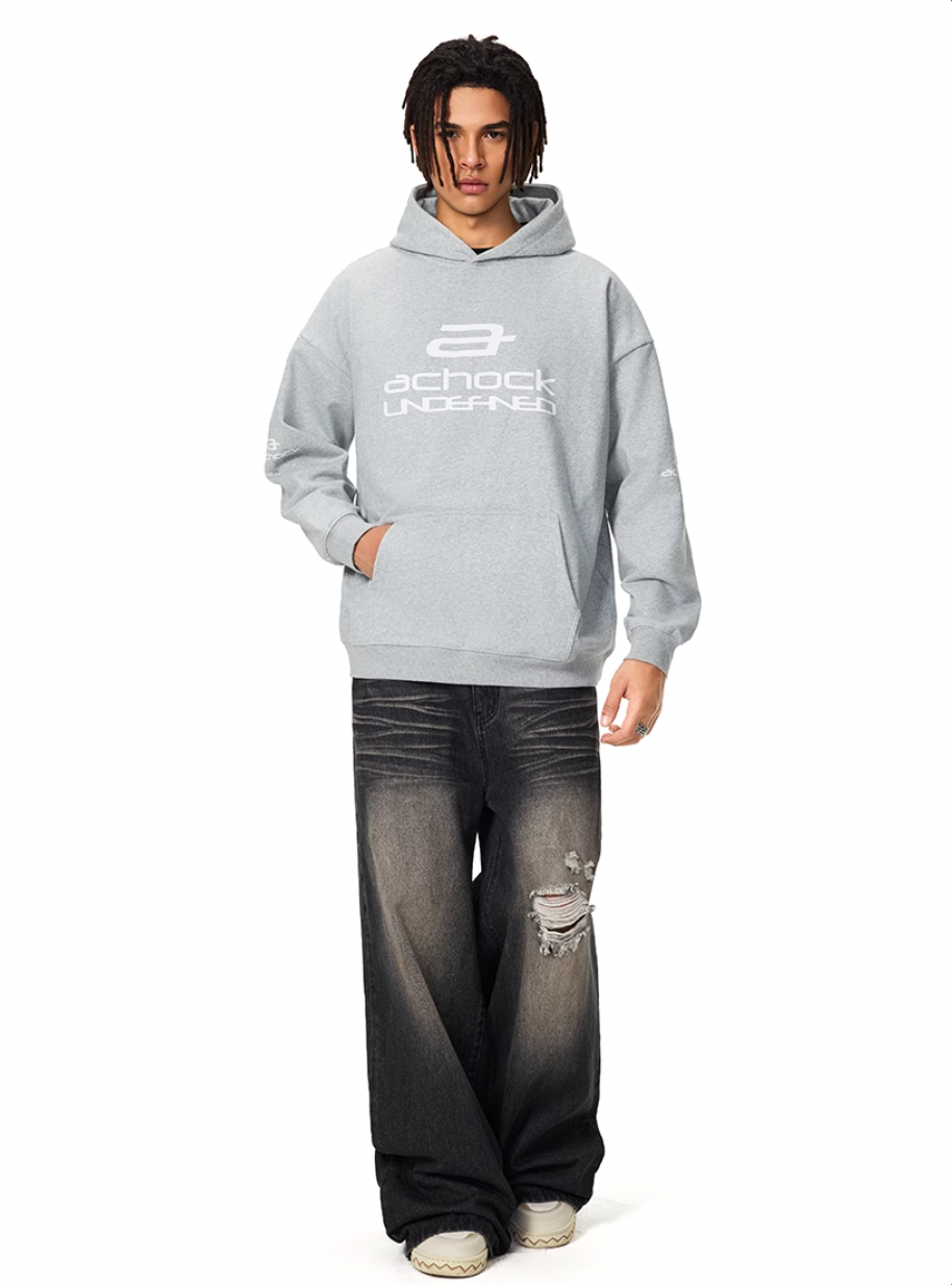 Achock Basic Logo Printed Hoodie