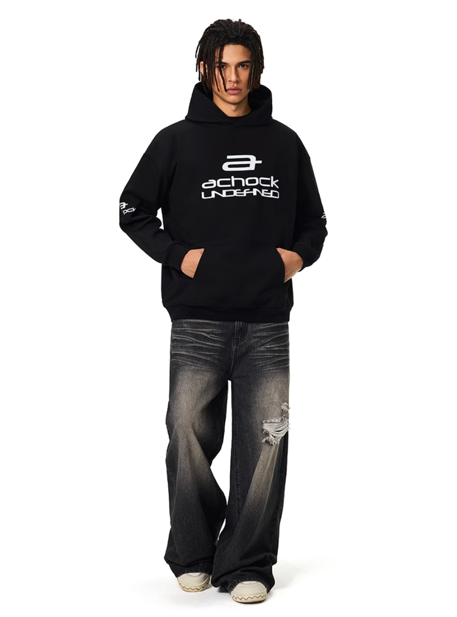 Achock Basic Logo Printed Hoodie