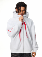 Achock Heavyweight Logo Printed Zip Up Hoodie
