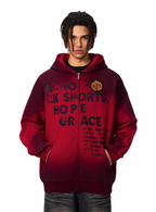 Achock Gradation Zip Up Hoodie