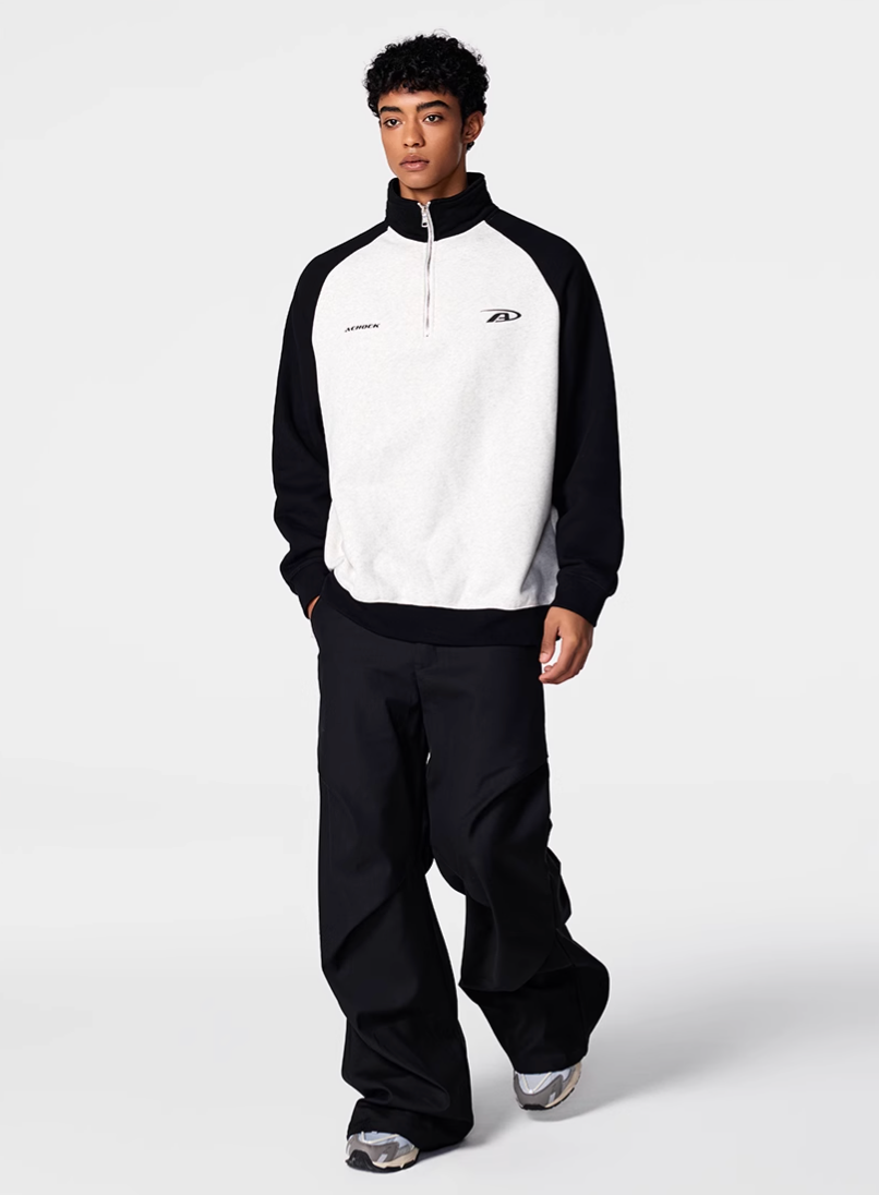 Achock Color Blocking Half-Zip Sweatshirt