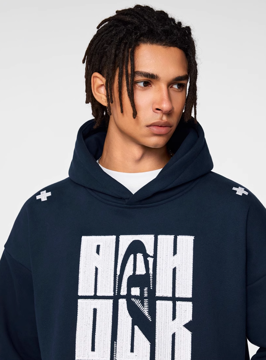 Achock Four Color Heavy Logo Embroidered Hoodie