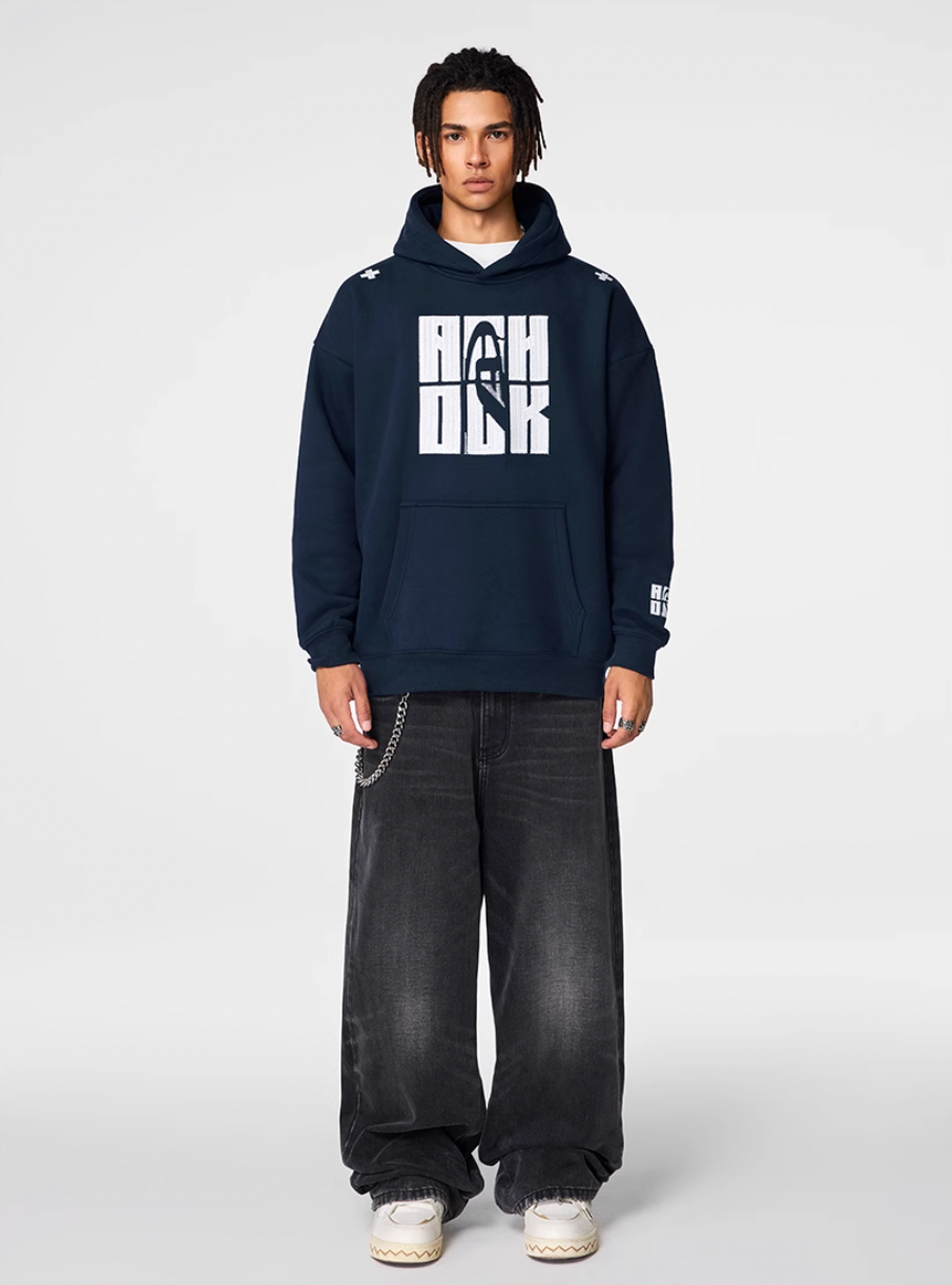 Achock Four Color Heavy Logo Embroidered Hoodie
