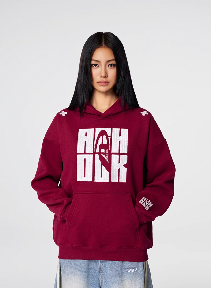 Achock Four Color Heavy Logo Embroidered Hoodie