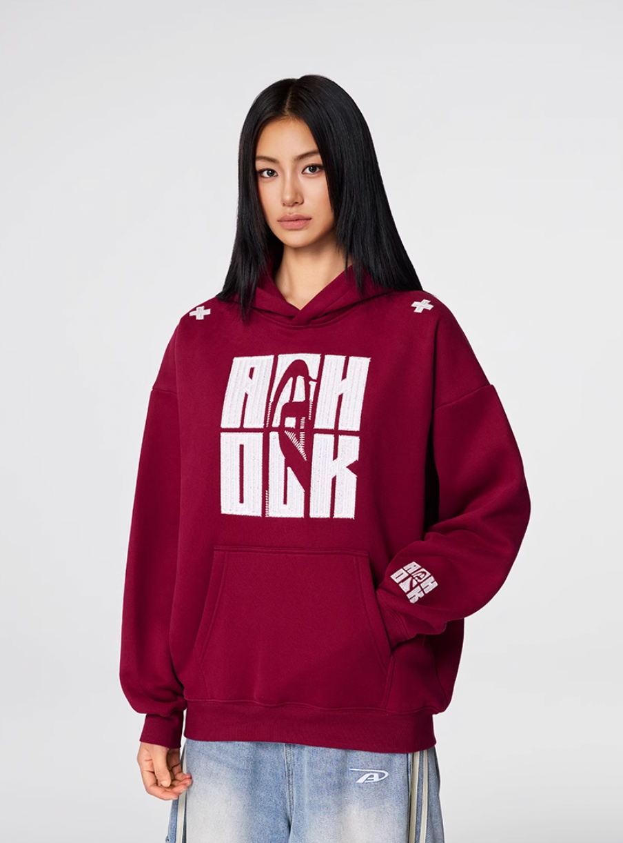 Achock Four Color Heavy Logo Embroidered Hoodie