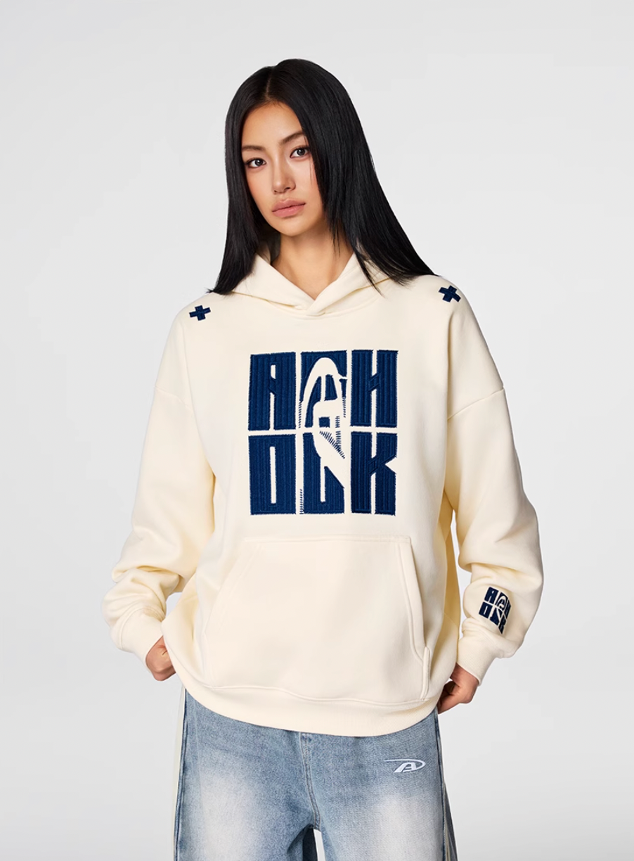 Achock Four Color Heavy Logo Embroidered Hoodie