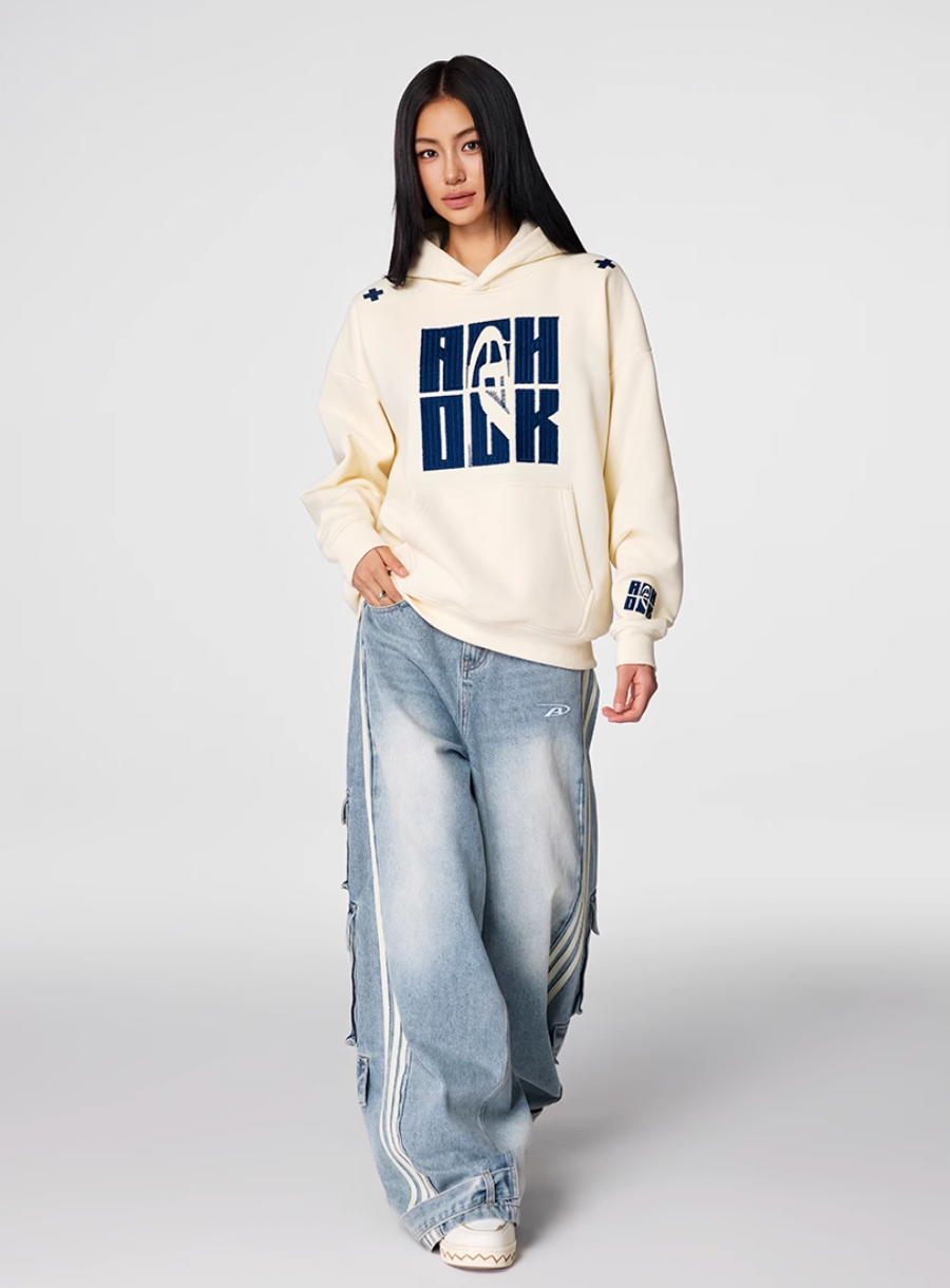 Achock Four Color Heavy Logo Embroidered Hoodie