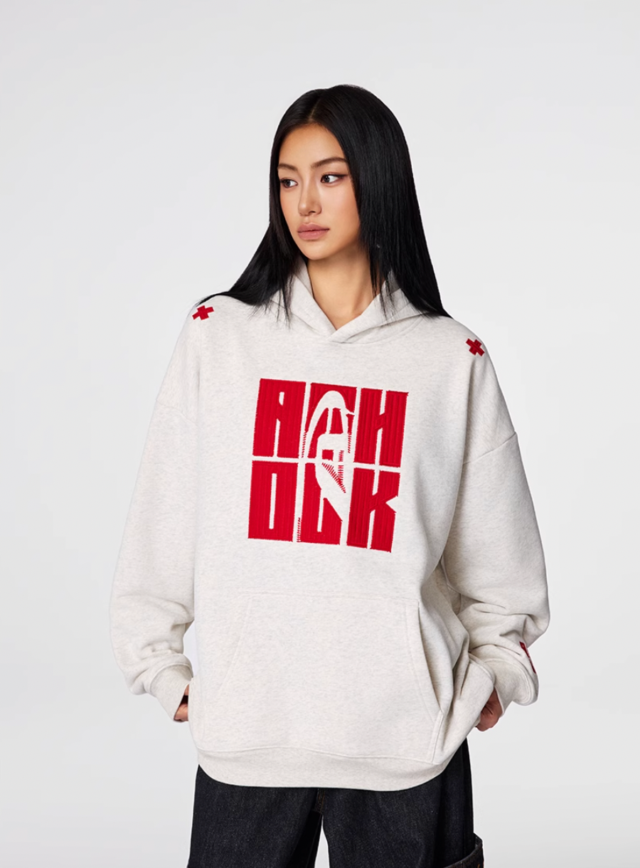 Achock Four Color Heavy Logo Embroidered Hoodie