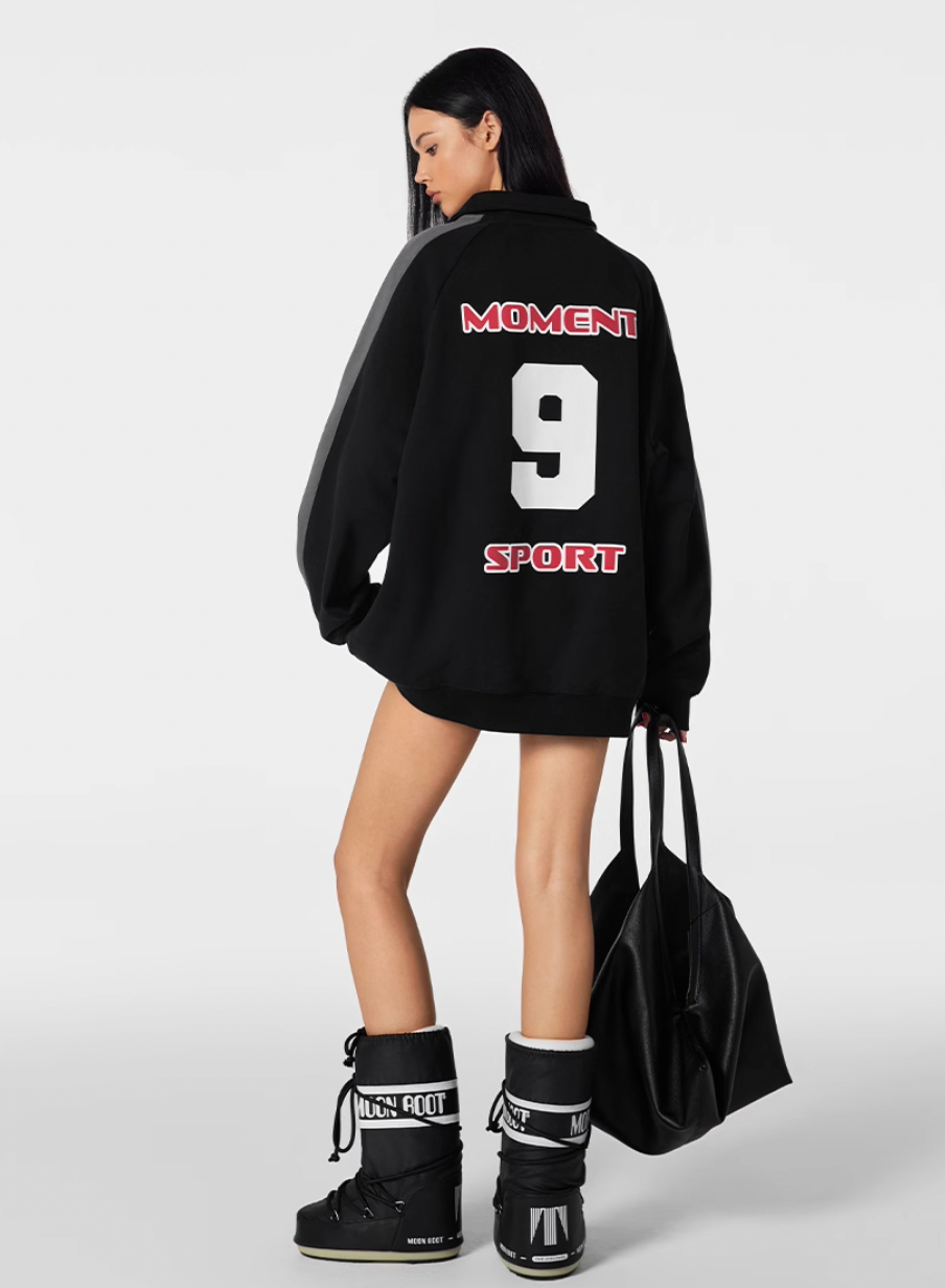 Achock Uniform Designed Half-Zip Sweatshirt