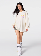 Achock Small Flower Logo Print Long Sleeve Tee