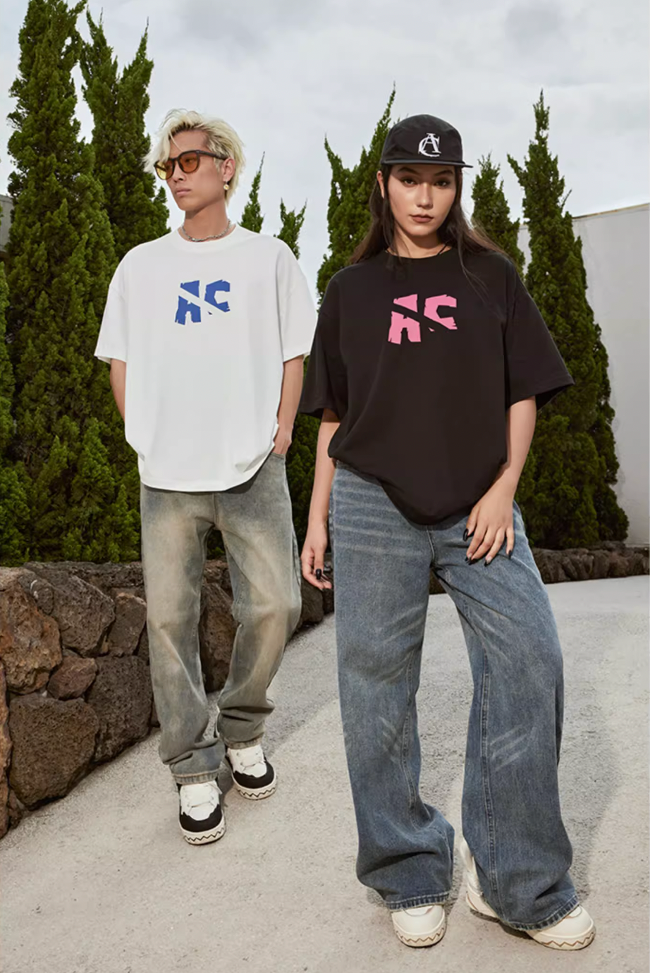 Achock Handwritten Slogan Print Tee