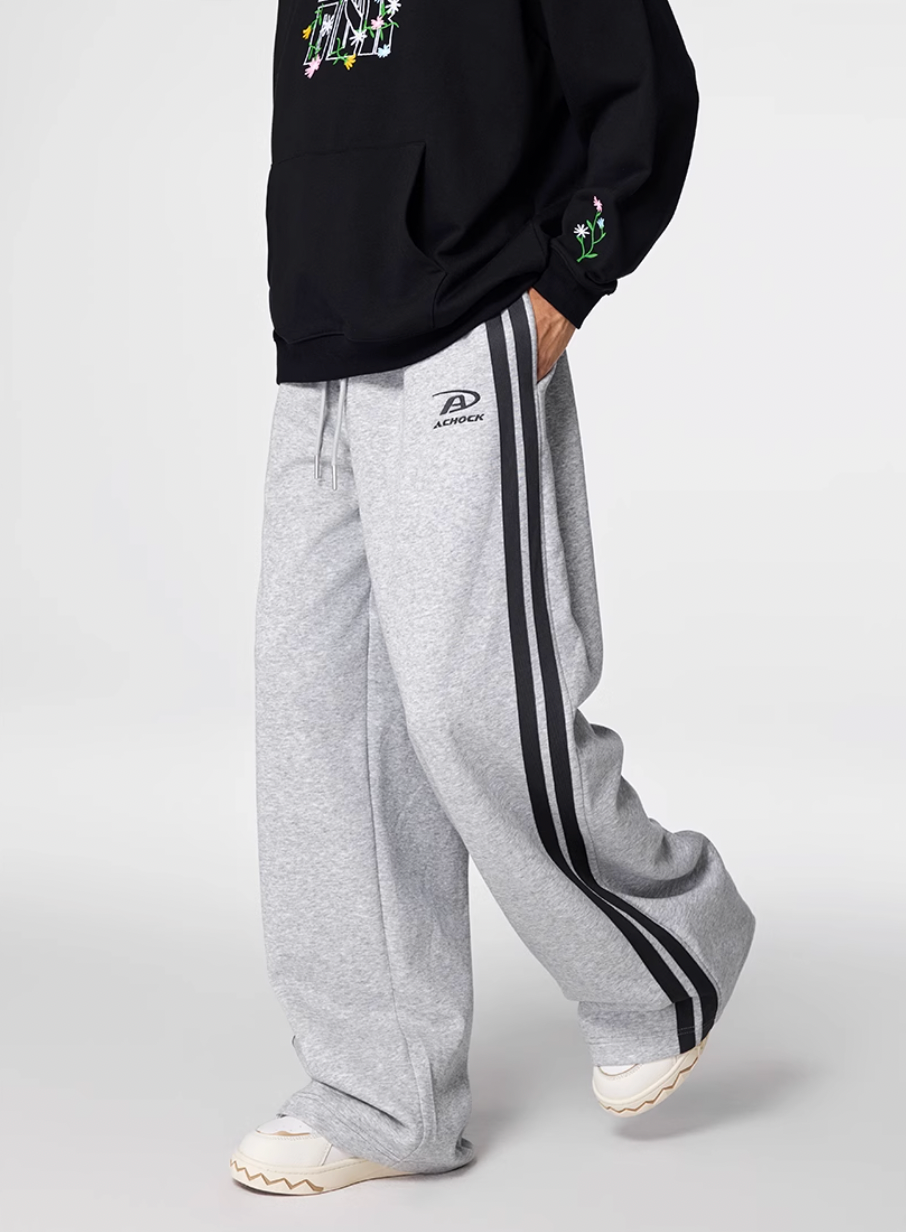 Achock Side Striped Baggy Sweatpants