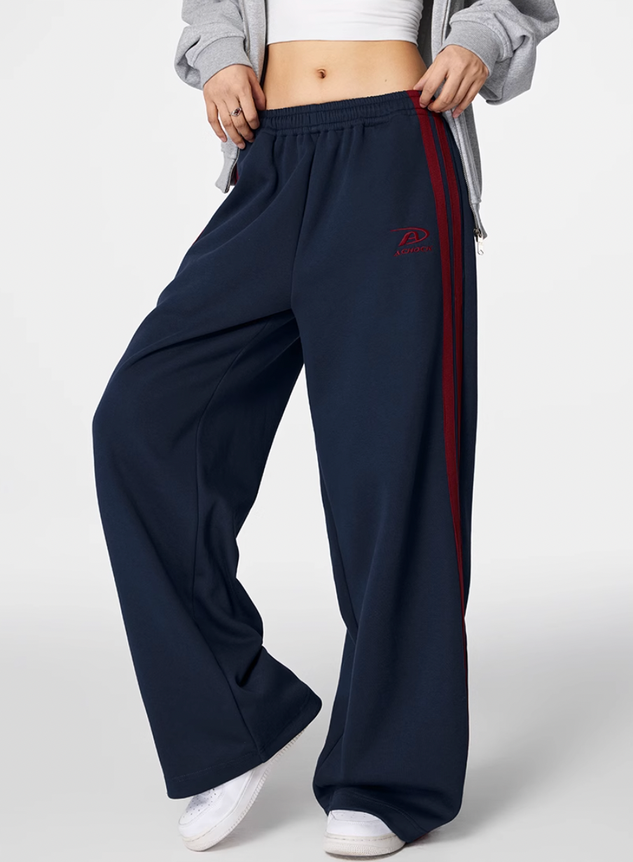 Achock Side Striped Baggy Sweatpants