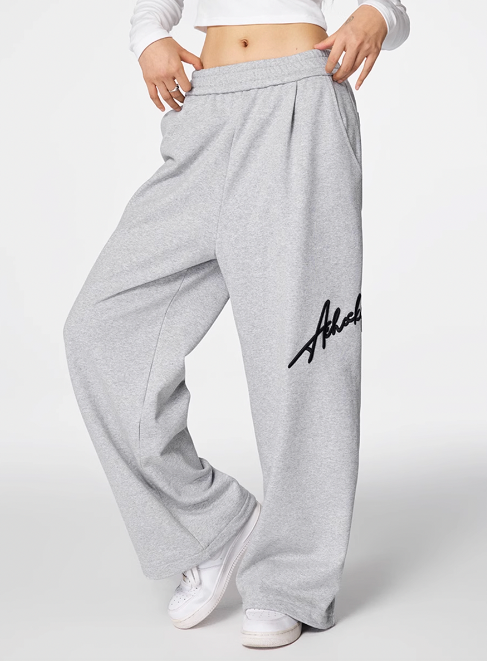 Achock Logo Embroidery Baggy Sweatpants