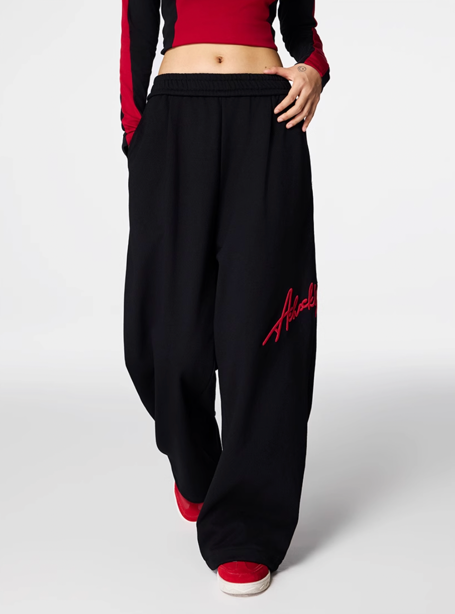 Achock Logo Embroidery Baggy Sweatpants