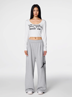 Achock Logo Embroidery Baggy Sweatpants