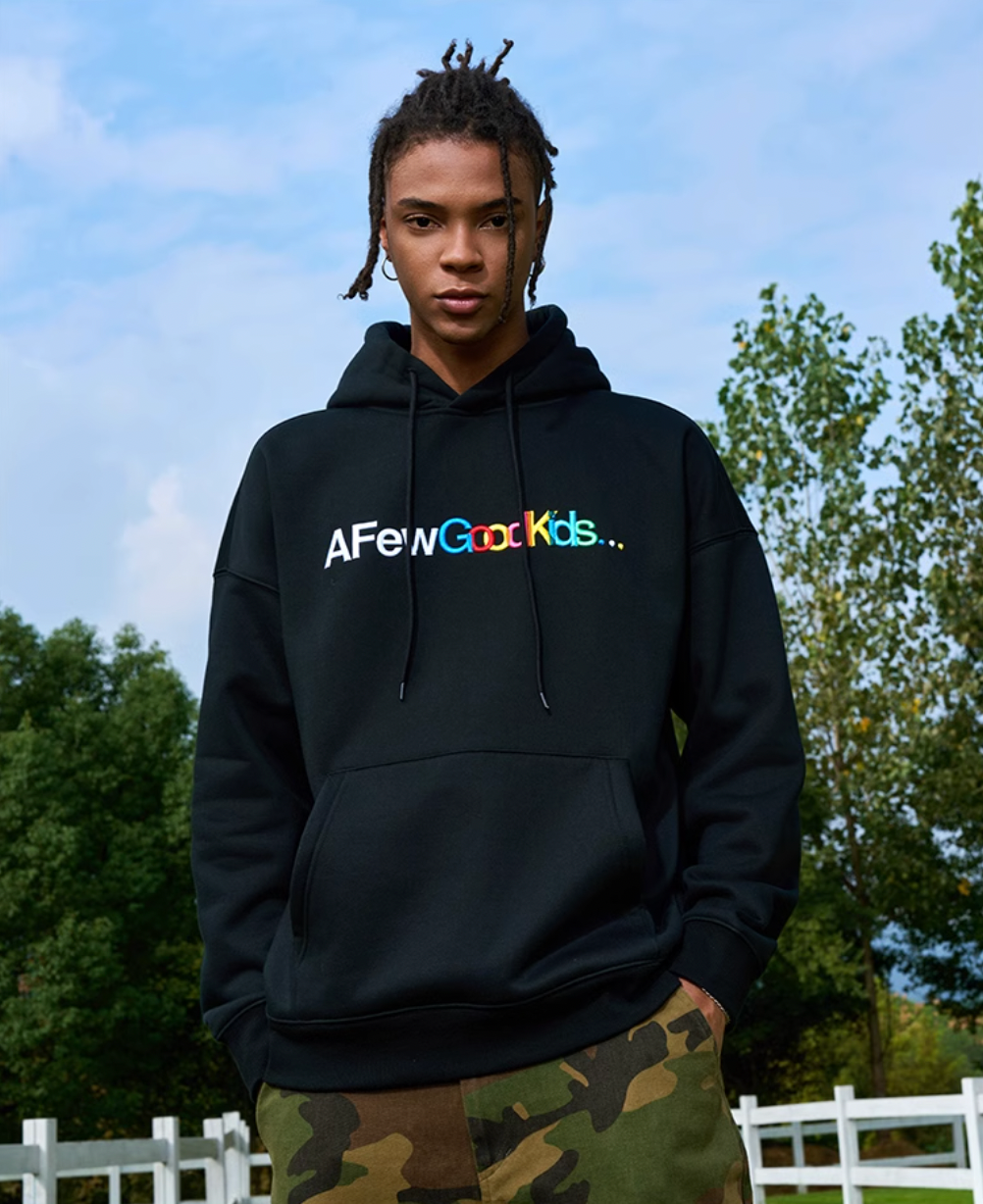AFGK Gradient Logo Embroidered Hoodie
