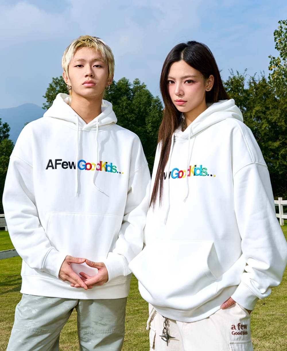 AFGK Gradient Logo Embroidered Hoodie