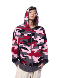 AFGK Pink Camouflage Zip-Up Knit Hoodie