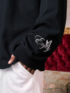 MEDM Big M Butterfly Vine Embroidered Long Sleeve Tee