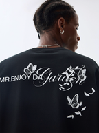 MEDM Big M Butterfly Vine Embroidered Long Sleeve Tee
