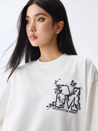 MEDM Big M Butterfly Vine Embroidered Long Sleeve Tee