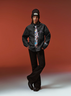 YADcrew 3D-Printed Tie & Badge Long-Sleeve Shirt
