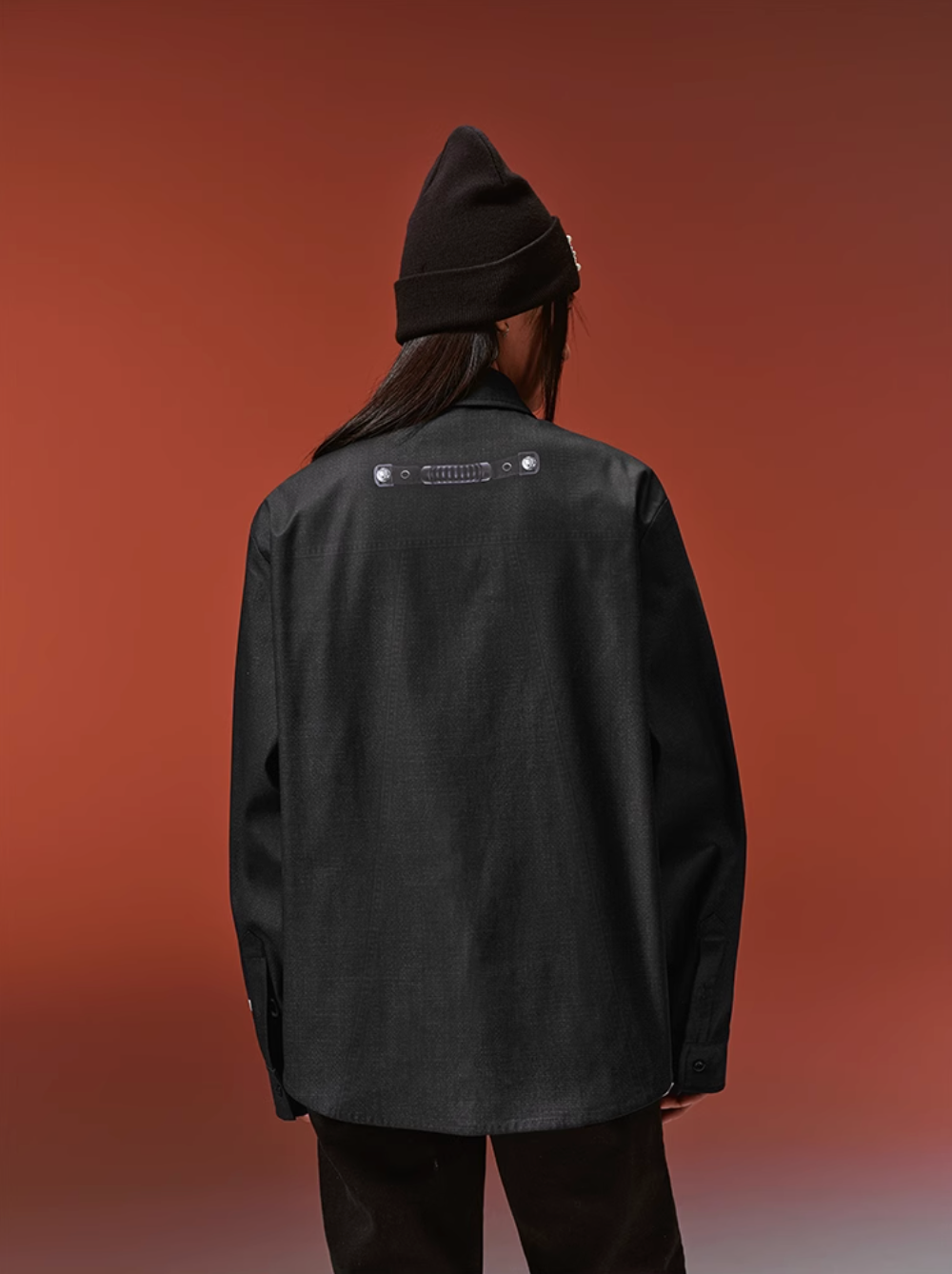 YADcrew 3D-Printed Tie & Badge Long-Sleeve Shirt