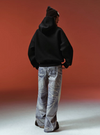 YADcrew Pearl and Embroidered Logo Puzzle Hoodie