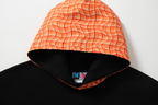 YADcrew Twisted Plaid Hood Pearl Leather Logo Hoodie