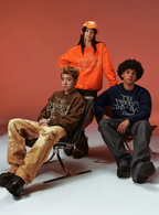 YADcrew Pearl-Embellished Snake Shadow Pattern Sweatshirt