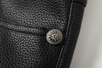 YADcrew Leather Rivet Flare Pants