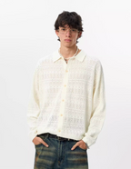 JHYQ Mesh Hollow Knit Cardigan