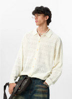 JHYQ Mesh Hollow Knit Cardigan