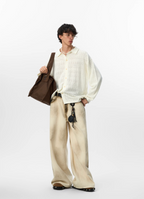 JHYQ Mesh Hollow Knit Cardigan