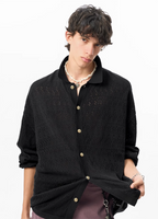 JHYQ Mesh Hollow Knit Cardigan