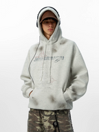 JHYQ Star Rivets and Letter Print Hoodie