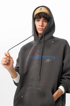 JHYQ Star Rivets and Letter Print Hoodie