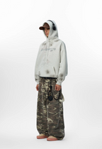 JHYQ Star Rivets and Letter Print Hoodie