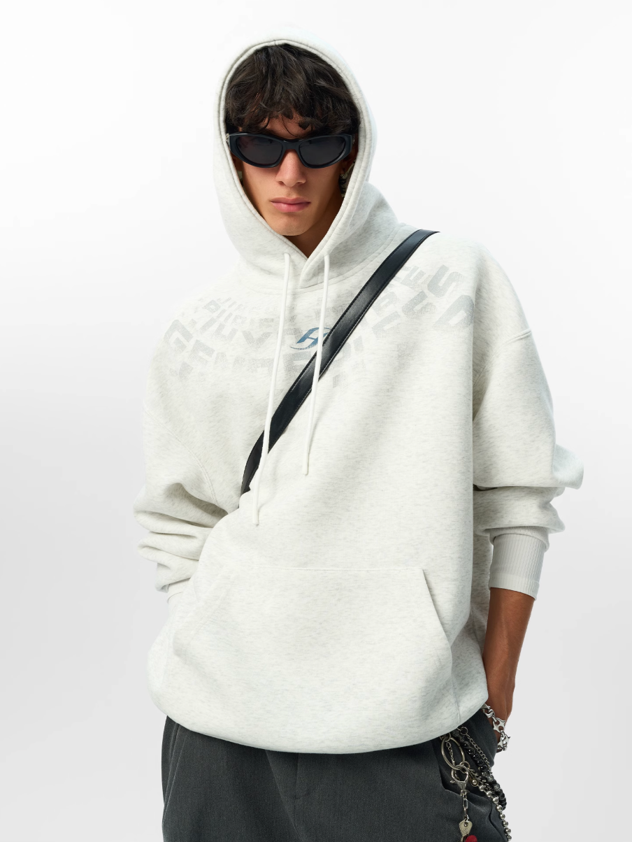 JHYQ Arched Letters Logo Printed Hoodie
