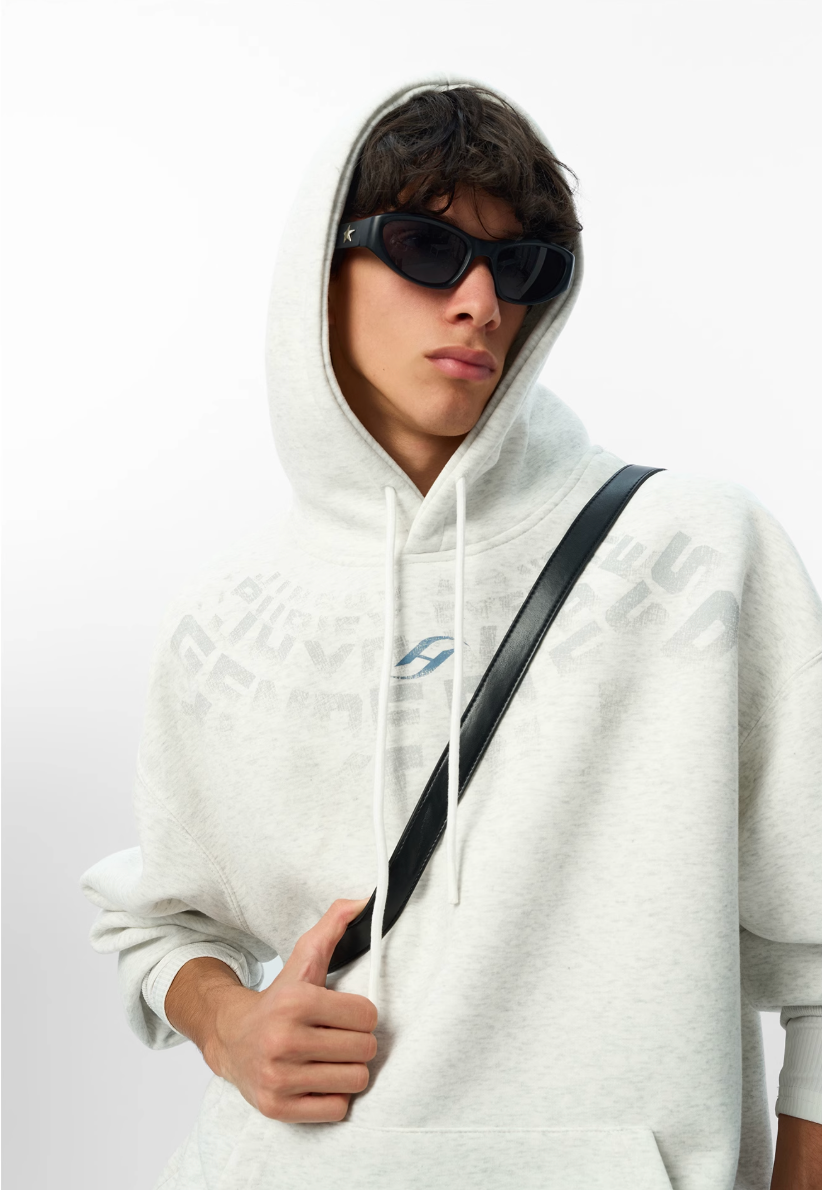 JHYQ Arched Letters Logo Printed Hoodie