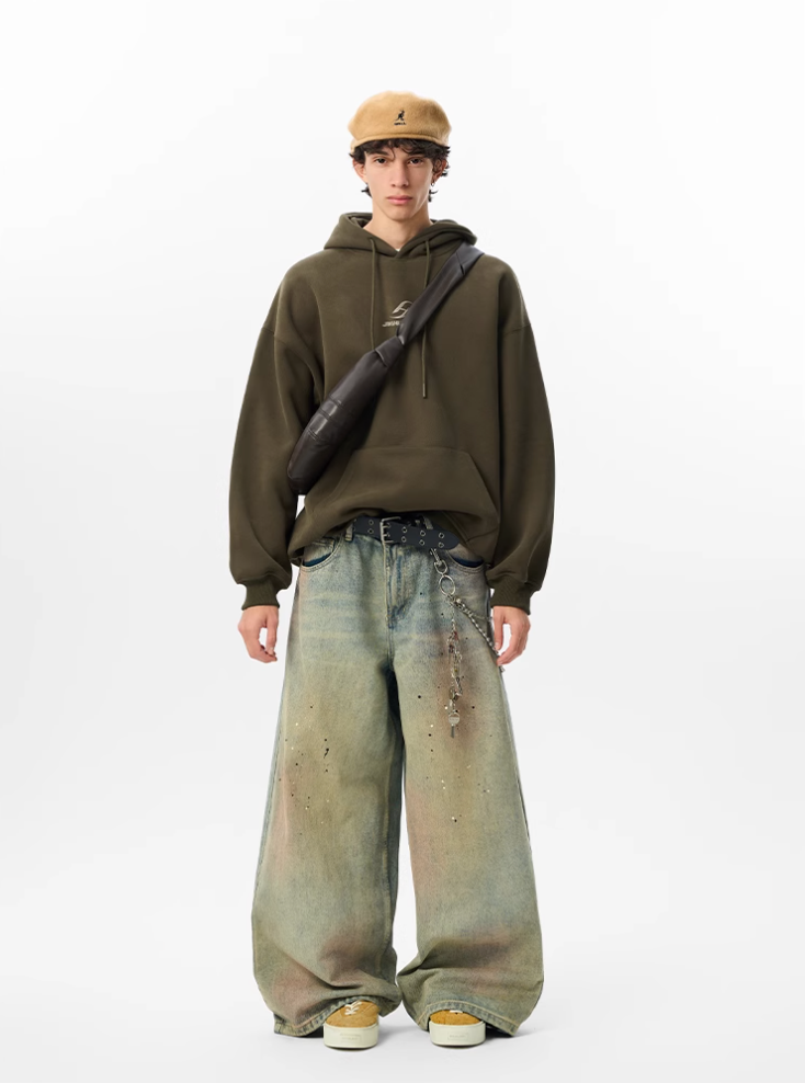 JHYQ Basic Paint Logo Printed Hoodie