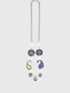 AWE Cross Petal Skull Smiley Face Pearl Necklace