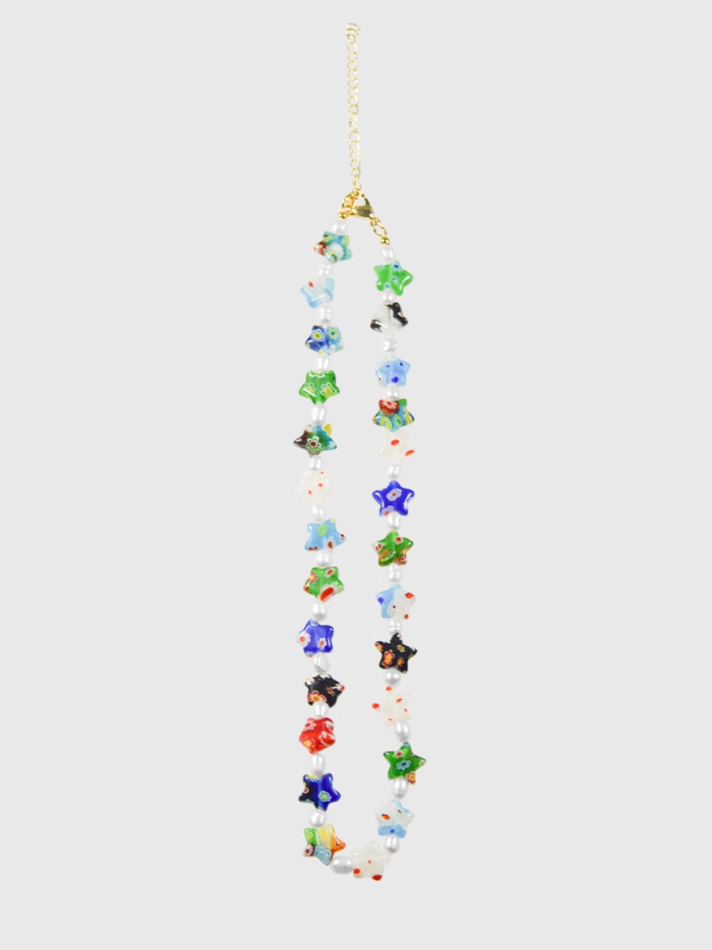 AWE Colorful Flower Star Pearl Necklace