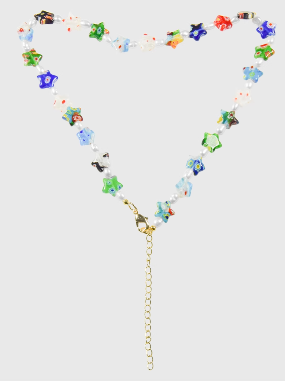 AWE Colorful Flower Star Pearl Necklace