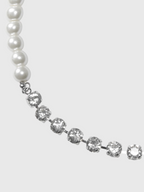 AWE Pearl Rhinestone Chain Necklace